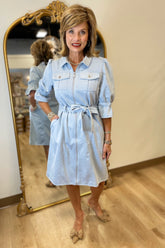 Boho Chic Suede Zip Up Dress Blue