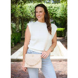 Caroline Hill Ariana Crossbody Nude Patent SQ