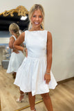 Blaine Bubble Mini Dress White