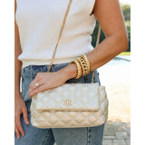 Caroline Hill Leigh Pearl Quilted Crossbody