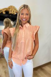 Everyday Striped Top Orange