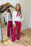 Dear John Fiona Wide Leg Jean Tibetan Red