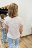 Earth Stripes V Neck Top