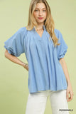 Umgee Everyday Ready Blouse Perwinkle
