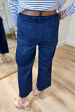 Renuar Wide Leg Ankle Pant Dark Indigo