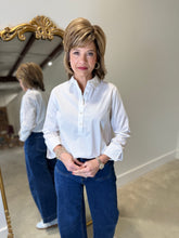 Foxcroft Theresa Stretch Button Back Shirt White