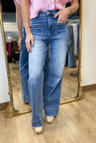 Bayeas Wide Leg Jean Medium Blue
