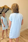 Renuar Cap Sleeve Denim Dress Chambray