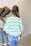 Willow Green Stripe Sweater