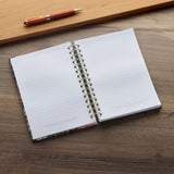 Lord Teal Floral Wirebound Journal