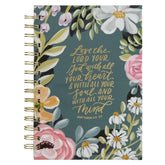 Lord Teal Floral Wirebound Journal