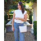 Caroline Hill Brielle Bucket Bag Champagne