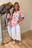 Umgee Pink Bloom Floral Top