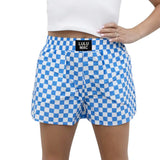 Lulu Mac Blue White Check Boxer Short
