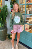 Holly Jolly Ornament Nutcracker Sweatshirt Green