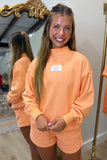 Lulu Mac Longsleeve Terrycloth Top Orange