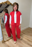Multiples Wide Leg Pants Crimson