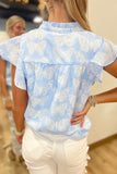 Butterfly Kisses Top Blue