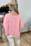 Easy Does It Pocket Tee Peach