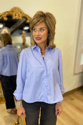 Renuar Pleat Back Shirt Bluebell