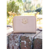 Caroline Hill Nadine Zippered Wallet Tan
