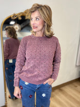 Charlie B Cotton Blend Pointelle Sweater Cabernet