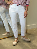 Renuar Straight Leg Ankle Pants White