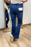 Bayeas Ara Flare Leg Jeans Medium Blue