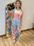 Boho Print Overalls Multi Floral