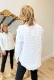Joh Weena Feathered Shirt White