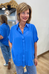 Avis Hi Lo Shirt Royal