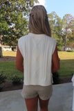 Fun Day Side Tie Vest Ivory