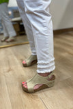 Multiples Triple Fringe Hem Jean White