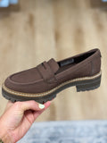 Toms Cara Loafers Oak Brown Leather