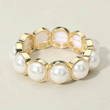 Round Pearl Stretch Bracelet