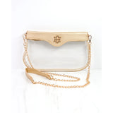 Caroline Hill Madi Clear Crossbody Gold