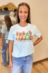 Chicken Sunglasses Graphic Tee Blue