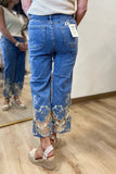 Charlie B Lace Flare Leg Jean