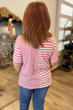Multiples Drop Shoulder Top Fiery Red
