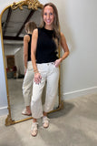 Charlie B Barrel Leg Pant Natural