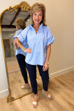 Umgee Pure Bliss Blouse Misty Blue