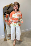 Papillon Bell Sleeve Blouse Orange