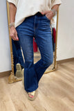 Bayeas Ara Flare Leg Jeans Medium Blue
