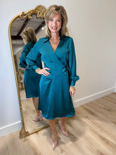 Foxcroft Valentina Wrap Dress Emerald