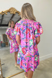 Umgee Power Paisley Print Dress Pink