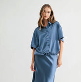 Joh Janine Short Sleeve Top Midnight