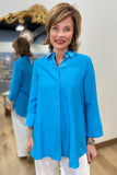 Andrea 3/4 Sleeve Blouse Turquoise