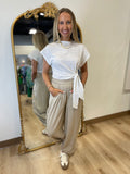 Slant Pocket Pants Taupe