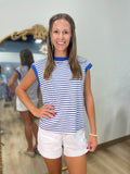 Nautical Stripe Top Blue