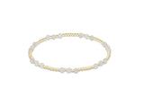 E Newton Gemstone Gold Joy Pattern 3mm Bead Bracelet Moonstone